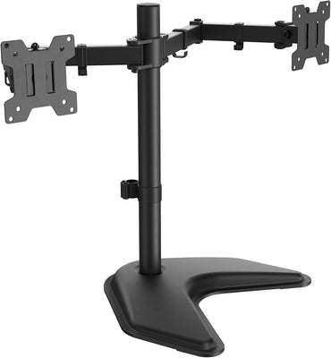 Freestanding Dual Monitor Stand for 2 Screens up to 32 inch