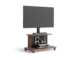 Motorised TV Cart with Pegboard Storage